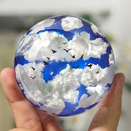 LET'S RESIN 9 Pcs Sphere Silicone Molds for Resin, Upgraded Seamless 3D Sphere Resin Molds Silicone,Large Round Ball Epoxy Resin Molds for Flowers LET'S RESIN