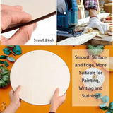 12 Pcs 14 Inch Wood Circles for Crafts Unfinished Wooden Slice Blank Round Wooden Door Hanger Sign Round Wooden Discs with Bows,Twine, Glue Point for AWIZOM