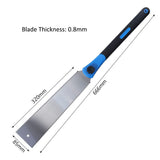Double Edged Hand Saw, 32cm/12.5” Japanese Ryoba Pull Saw Flexible Flush Cut Saw for Fine and Coarse Cutting Woodworking (Blue) LSLANSOON
