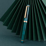 Jinhao 82 Acrylic Fountain Pen, Iridium Extra Fine Nib with Ink Converter, Transparent Peacock Blue Fluorescent Classic Design Smooth Writing Pen Wikult