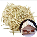 Cayway 300 Pieces Miniature Wood Sticks Wooden Dowels Unfinished Hardwood Strips Natural for DIY Crafts Model Making Production of Railing Cayway