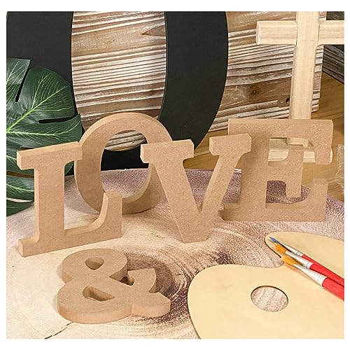 570 Pieces 2 Inch Unfinished Wooden Letters for Crafts Cursive Wood Letters  ABCs with Sorting Trays
