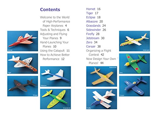 High-Performance Paper Airplanes Kit: 10 Pre-cut, Easy-to-Assemble Models: Kit with Pop-Out Cards, Paper Airplanes Book, & Catapult Launcher: Great Tuttle Publishing