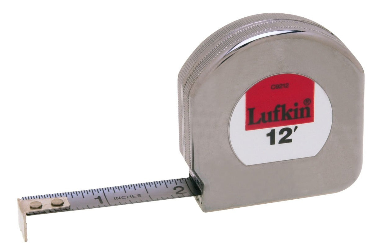 Crescent Lufkin 1/2" x 12' Mezurall® Chrome Clad A8 Tape Measure - C9212 Lufkin