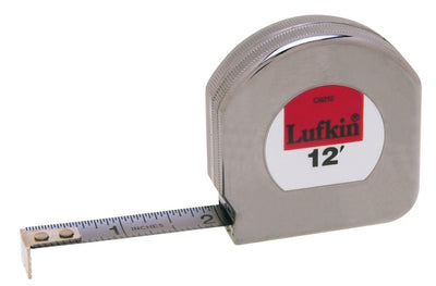 Crescent Lufkin 1/2" x 12' Mezurall® Chrome Clad A8 Tape Measure - C9212