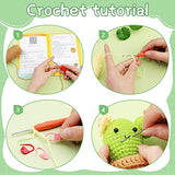 WONVOC Crochet Starter Kit, Crochet Kit for Beginners, Beginner Crochet Kit for Adults, with Crochet Hooks, Yarn, Polyester Fiber, Stitch Markers, WONVOC