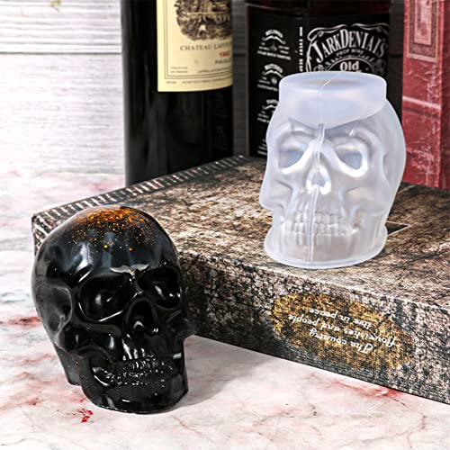 Skull Resin Mold Silicone,3-Pack (Large+Medium+Small) Silicone Skull Candle Molds Kit for Epoxy Resin,Candle,Ice Cube,Wax Melt,3D Resin Skull Molds - WoodArtSupply