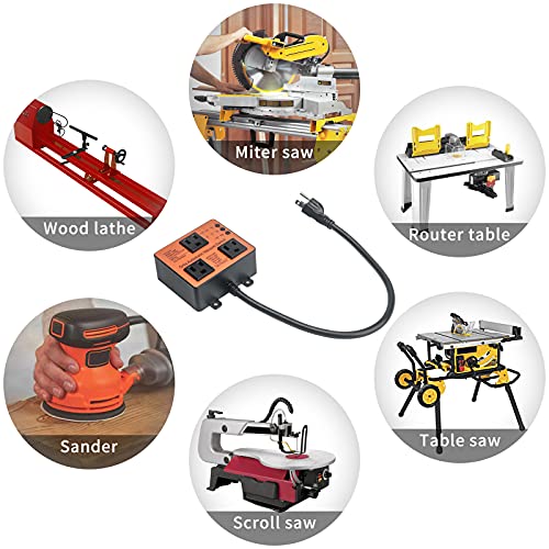 Automatic Vacuum Switch, Ortis Dust Control Autoswitch for More Power Tools, Delay Vacuum On/Off to Prevent Circuit Overload and Tripping, Adjustable Ortis