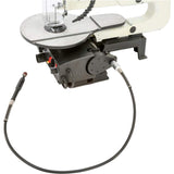 Shop Fox W1872 16" VS Scroll Saw with Foot Switch, LED, Miter Gauge, Rotary Shaft Shop Fox