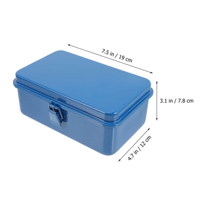 Housoutil Portable Tool Box Repair Tool Storage Container General Tool Box Hardware Case Craft Storage Toolbox for Tools Metal Tool Boxes Hand Carry