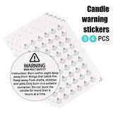 154Pcs Wood Candle Wicks, BENBO 5.1 X 0.5 Inch Smokeless Crackling Wooden Candle Wicks Natural Candle Wicks with Iron Stand Candle Warning Labels for BENBO