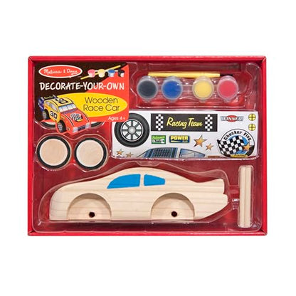 Melissa & Doug Decorate-Your-Own Wooden Race Car Craft Kit - WoodArtSupply