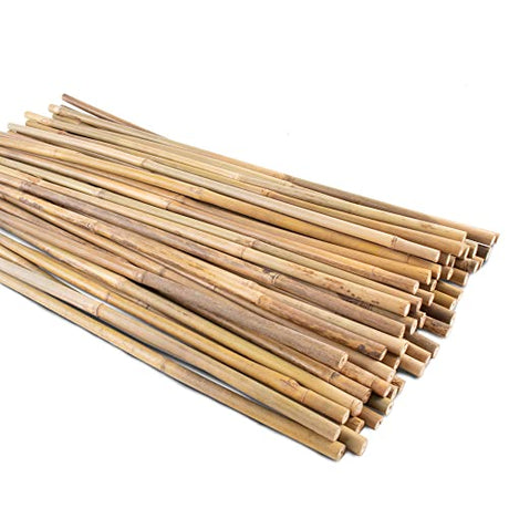 50Pcs Garden Stakes, 0.32”/16 Inch Bamboo Sticks，Natural Plant Stakes for Indoor and Outdoor Plants，Poles for Tomatoes, Beans, Potted Plants Anothera