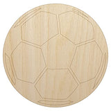 Soccer Ball Unfinished Wood Shape Piece Cutout for DIY Craft Projects - 1/8 Inch Thick - 6.25 Inch Size Sniggle Sloth