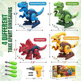 BAODLON Dinosaur Toys for 3 4 5 6 7 Year Old Boys, Take Apart Dinosaur Toy for Kid 3-5 5-7 Building Toy with Electric Drill, Learning Educational BAODLON