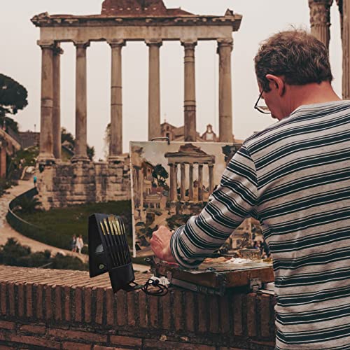 MyArtscape Pocket Paint Brush Set - 7 Artists' Paintbrushes for Watercolor, Acrylic and Oil Painting - Set 1 - Quality Art Supplies MyArtscape