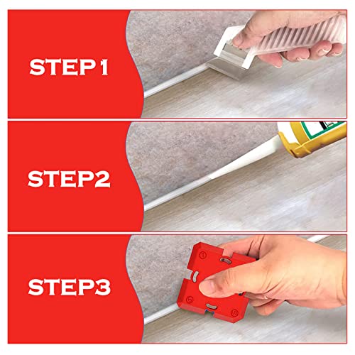 12Pcs Caulking Tool Kit, Professional Silicone Profiling Kit with Sealant Finishing Tools and Caulk Removal Tools Lankki