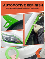 KREFINISH Painters Tape for Car Paint Green No Residue Automotive Masking Tape for Automotive Paint - Heat Resistant for Paint Booth, 0.7 Inches x 60 KREFINISH