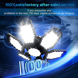 TANBABY 2 Pack LED Garage Lights, 30000LM Deformable Best Garage Light Ceiling LED Shop Lights, 150W E26/E27 LED Light Garage Lighting with 6+1 TANBABY