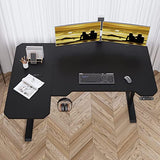 Jceet Adjustable Height L-Shaped 59 Inch Electric Standing Desk - Sit Stand Computer Desk, Stand Up Desk Table for Home Office, Black Frame and Top Jceet