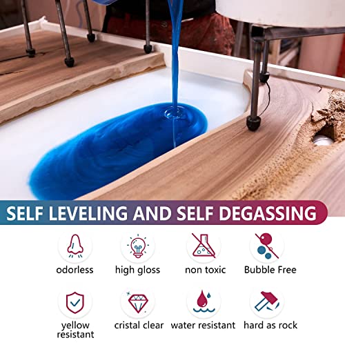 Crystal Clear Epoxy Resin - 64oz Epoxy Resin Kit, Not Yellowing High Gloss Bubbles Free Easy Mix 1:1 Ratio for Coating and Casting, Jewelry, Craft EPRESINART