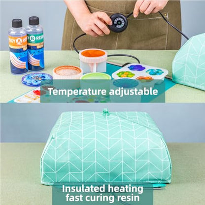 ISTOYO Resin Heating Mat, Resin Molds Heating Pad, Resin Curing Machine, Epoxy Resin Dryer with Time Adjustment Function for Epoxy Molds, Resin - WoodArtSupply