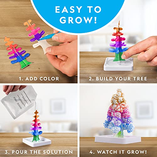 NATIONAL GEOGRAPHIC Craft Kits for Kids - Crystal Growing Kit, Grow 6 Crystal Trees in Just 6 Hours, Educational Craft Kit with Art Supplies, Geode - WoodArtSupply