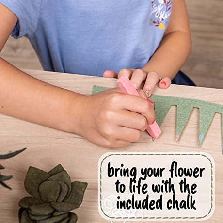Hapinest Make Your Own Potted Felt Succulents | DIY Arts and Crafts Kit for Adults, Teens and Kids Girls Ages 6 7 8 9 10 11 12 Years Old and Up | Art Hapinest