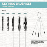 XDOVET Airbrush 13 Piece Airbrush Cleaning Kit with 120ml/4oz Cleaner-Airbrush Clean Pot Glass Cleaning Jar with Holder, 5pc Cleaning Needles, 5pc XDOVET