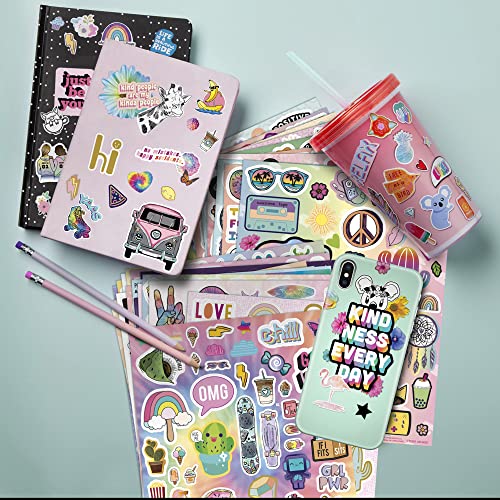 Craft-tastic — Sticker Palooza — 1500+ Cute & Trendy Stickers for Kids and Teens — Decorate Notebooks, Phones, Laptops, and More! Craft-tastic