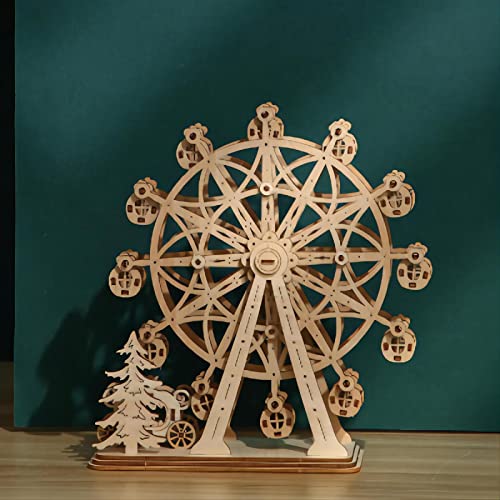 bennama 3D Wooden Puzzles Ferris Wheel Model Kits, Brainteaser and Puzzle for Christmas/Birthday,Gifts for Adults and Teens to Build Combination bennama