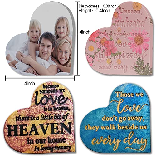 Epoxy Resin Molds 4 Pieces Silicone Casting Molds, Heart Memorial Sign Condolence Grief Signs for DIY Craft Home Decor Office Sign Sympathy Table Tucocoo