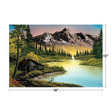 Bob Ross Mountain Retreat Art Print Bob Ross Poster Bob Ross Collection Bob Art Paintings Happy Accidents Bob Ross Print Decor Mountains Painting Poster Foundry