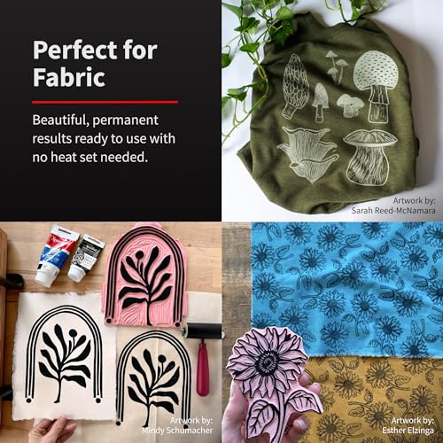 Speedball Fabric Block Printing Ink, 2.5-Ounce, Black Speedball