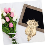SEWACC 75 Pcs owl Wood Chips Wooden Craft Shapes Unfinished Wood Shapes DIY Handmade Wood Chips Wooden Animal Christmas Ornaments Torch Necklace for SEWACC