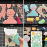 Speedball Water-Soluble Block Printing Ink Starter Set, 6 Bold Colors with Satin Finish, 1.25-Ounce Tubes Speedball