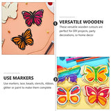 IMIKEYA Unfinished Wooden Cutouts: 40Pcs Butterfly Wood Cutouts Butterflies Blank Wooden Paint Crafts Wood Slices for Kids Painting, Christmas IMIKEYA