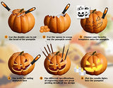 NESSTU Pumpkin Carving Kit with Stencils, 28 PCS Halloween Pumpkin Carving Tools, Professional Pumpkin Carving Set, Heavy Duty Stainless Steel NESSTU