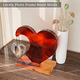 Large Photo Frame Resin Molds, Heart Shape Silicone Molds for Epoxy Resin, DIY Picture Frame Display Unique Mold for Resin Casting Art Crafts Table Wehous