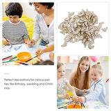 Amosfun 100PCS Foot Shape Wood Slices Christmas Decorations Wooden Cutouts DIY Art Craft Embellishments Ornaments Amosfun