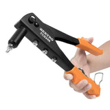 BEETRO Heavy Duty Hand Riveter, Rivet Gun, 3/32"-1/8"-5/32"-3/16", 4 Nosepieces Set Includes 100pcs Rivets, Durable and Suitable for Metal, Plastic BEETRO