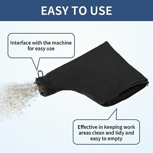 Miter Saw Dust Bag for 255, Universal 2 Pack Dust Collection Bags with Zipper and Wired Adjustable Stand for Tank Belt Sander, Edge Planer, Diagonal CCTIVED