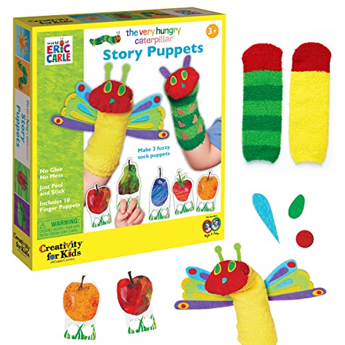 Creativity for Kids The Very Hungry Caterpillar Story Puppets: Sock Puppet Kit for Toddlers from The World of Eric Carle, Crafts for Kids Ages 3-5+ Creativity for Kids