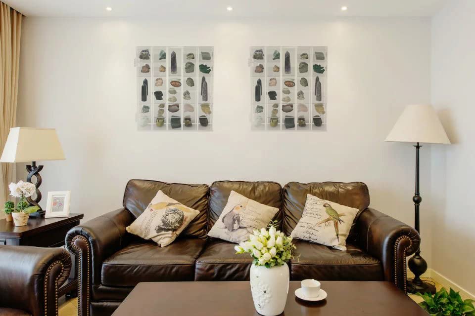 Adjustable Rock Display Case Clear Acrylic Collection Box with Mirrored Arrowhead Stones Storage Display Case Mineral Crystal Collectibles Holder FireOrange