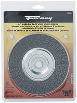 Forney 72747 Wire Bench Wheel Brush, Fine Crimped with 1/2-Inch and 5/8-Inch Arbor, 6-Inch-by-.008-Inch Forney