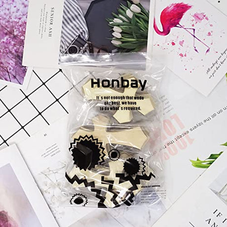 Honbay 30PCS Cross Shaped Unfinished Wood Cutouts Wooden Pieces for Craft DIY Projects Sunday School Church and Home Decoration HONBAY