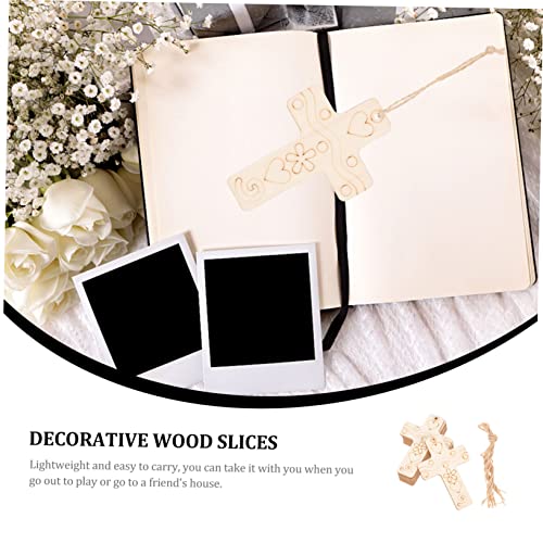 50 Sets Blank Cross Wood Piece Wood Crafts Woody Decorations for Home Cross Wood Slices Wood Cross Ornaments Unfinished Wood Cross Unfinished Wooden - WoodArtSupply