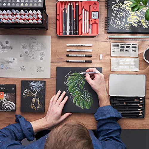 ARTEZA Acrylic Paint Markers, Pack of 12, White, Long-Lasting Acrylic Paint Pens with Plastic Nib, Art Supplies for Painting on Metal, Canvas, Rock, ARTEZA