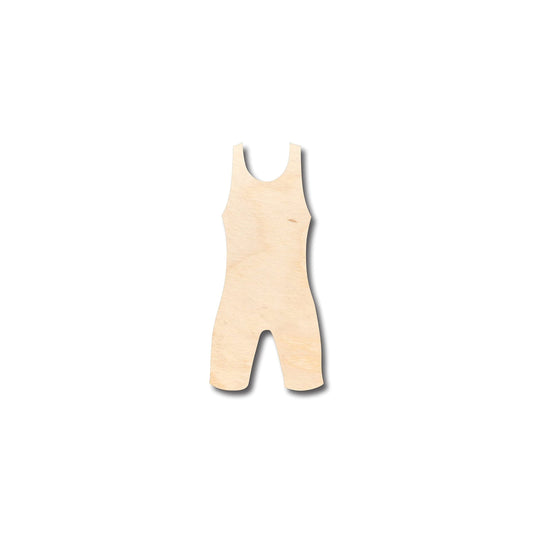 Unfinished Wood Wrestling Uniform Shape - Craft - up to 36" DIY 5" / 1/8" - WoodArtSupply