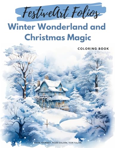 Winter Wonderland and Christmas Magic: 30 Captivating Designs for a Cozy Holiday Season, Enjoy Relaxation with Winter-Themed Coloring Pages WoodArtSupply